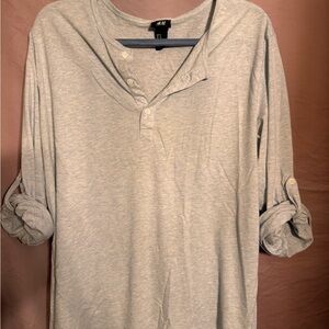 H&M Soft Gray Casual Top